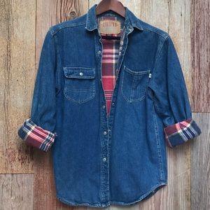 Denim & Flannel Shirt Junior M